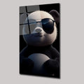 GÜNEŞ GÖZLÜKLÜ PANDA - CAM TABLO - DEG0198