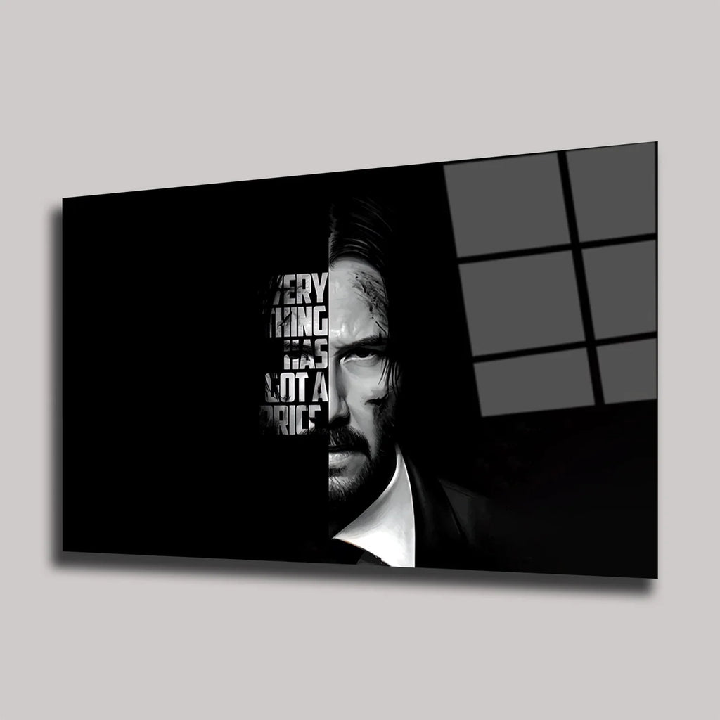 JOHN WICK KEANU REEVES PORTRESİ VE FİLM ALINTISI YATAY CAM TABLO - DEG0330