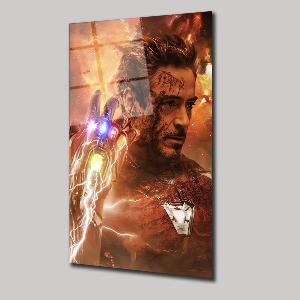 IRON MAN VE NANO ELDİVEN - CAM TABLO - DEG0216