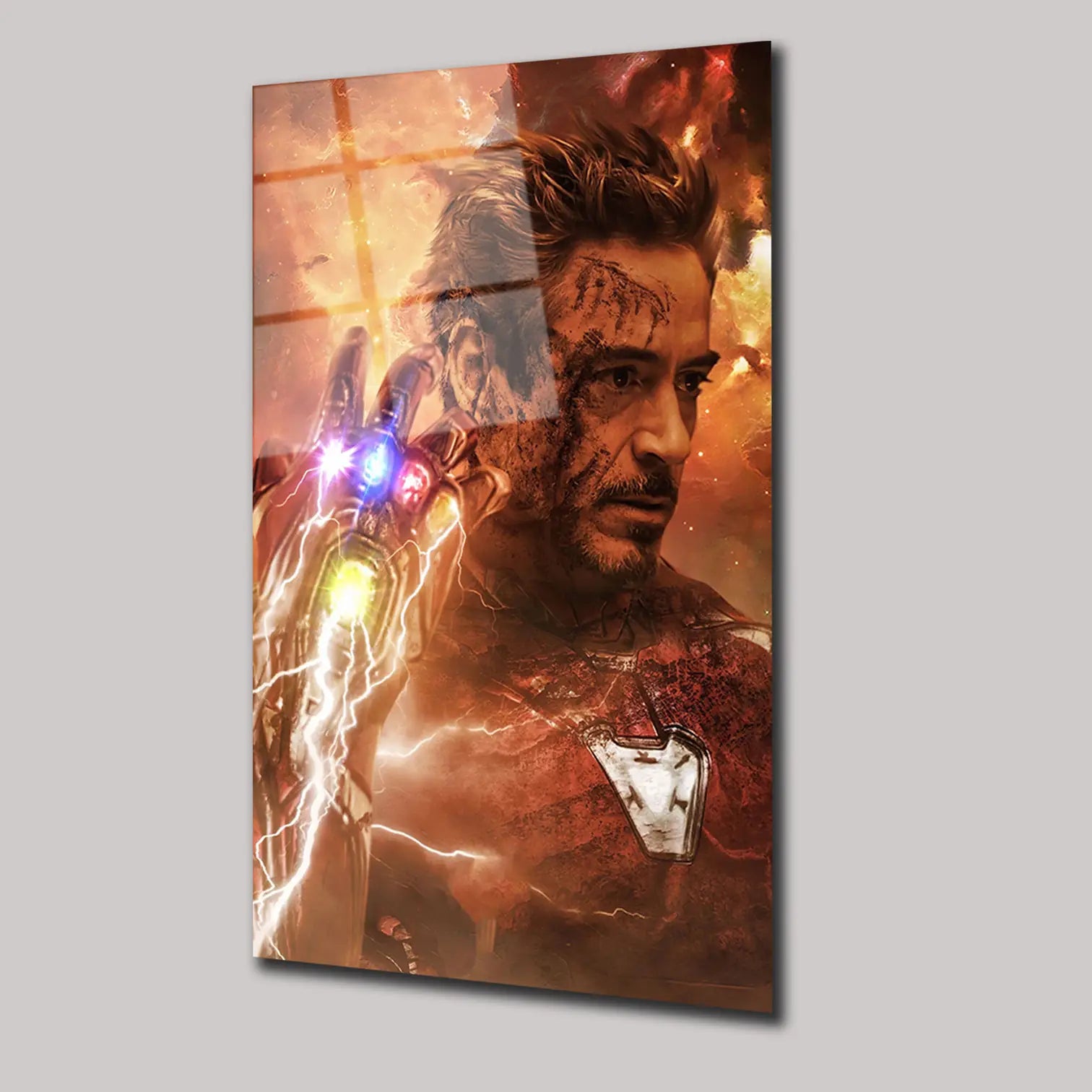 IRON MAN VE NANO ELDİVEN - CAM TABLO - DEG0216