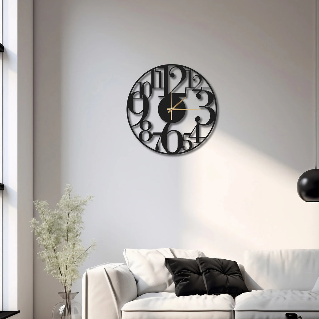 MODERN TASARIM METAL DUVAR SAATİ