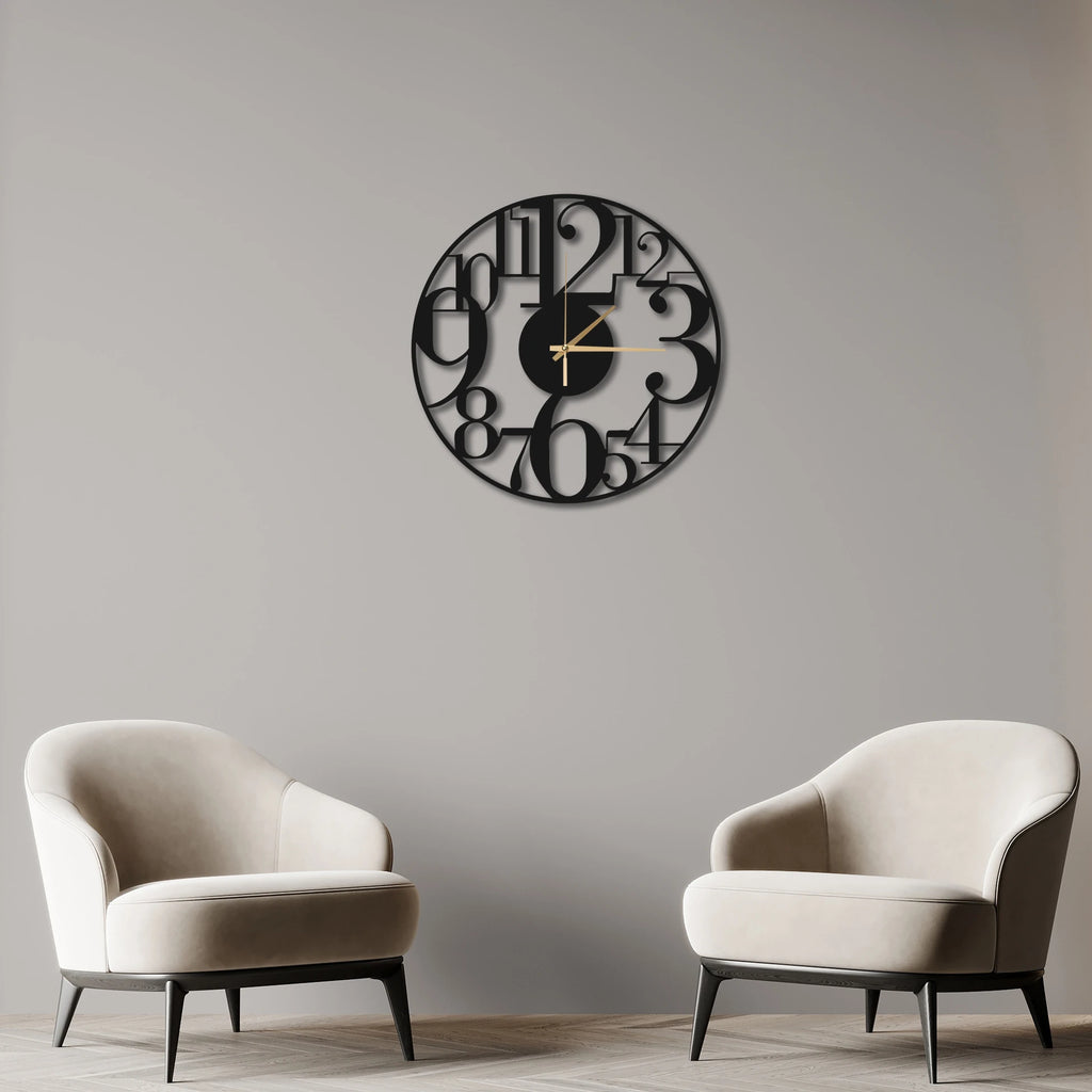 MODERN TASARIM METAL DUVAR SAATİ