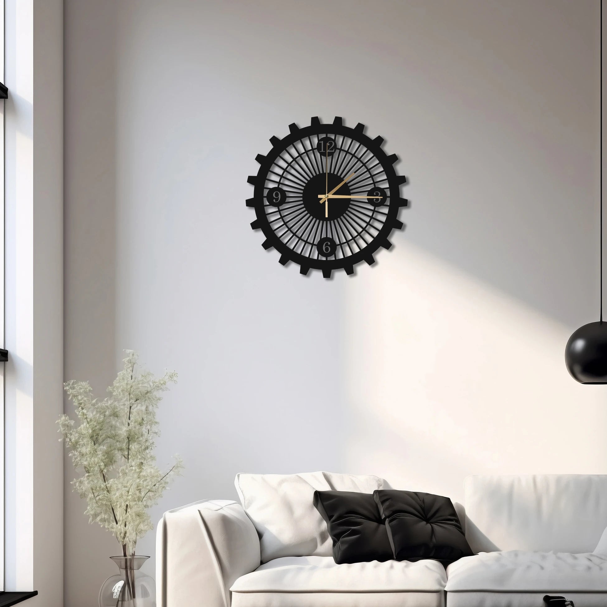 MODERN DİŞLİ ÇARK METAL DUVAR SAATİ