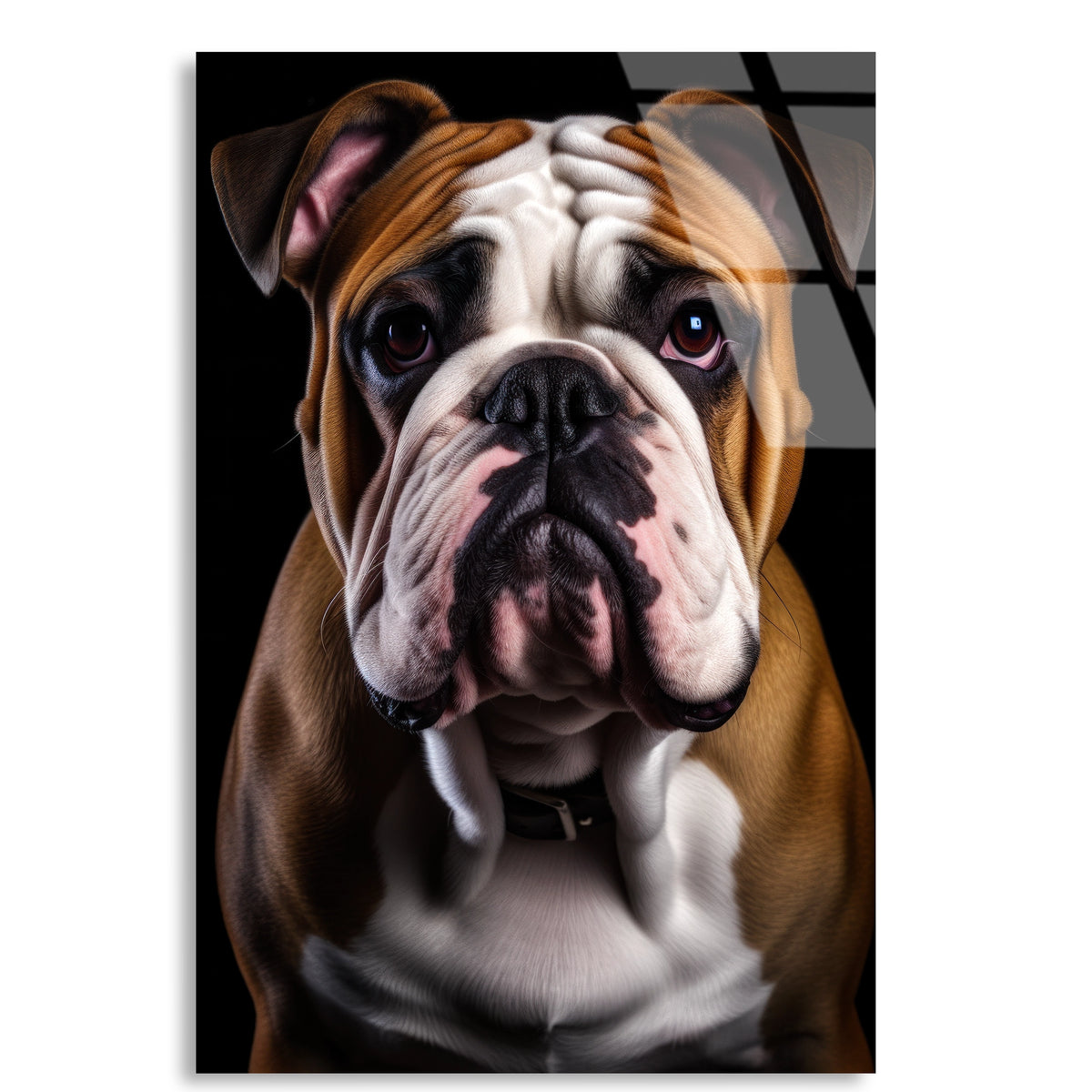 İngiliz Bulldog Cam Tablo – Hayvan Duvar Dekoru - DEG0922