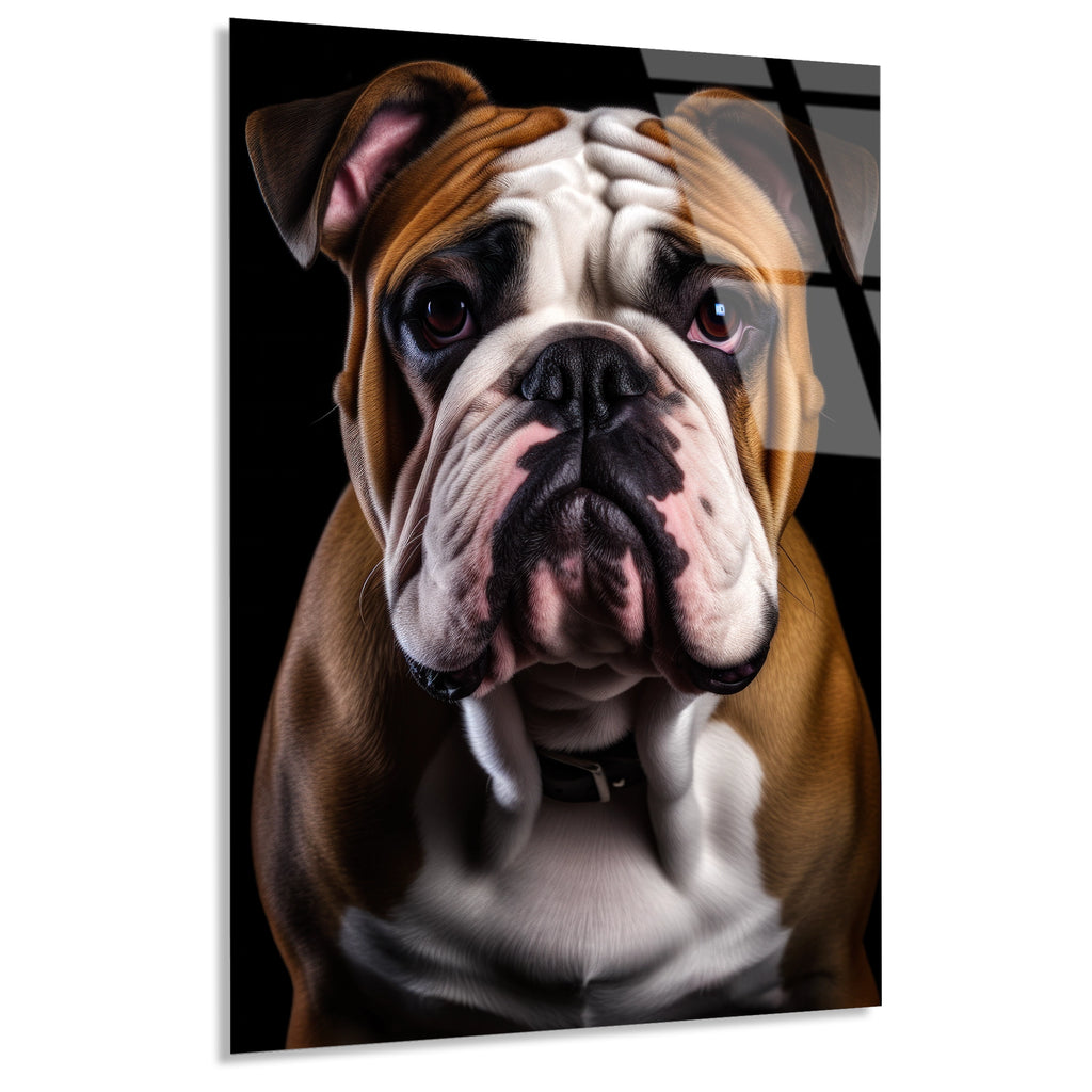İngiliz Bulldog Cam Tablo – Hayvan Duvar Dekoru - DEG0922