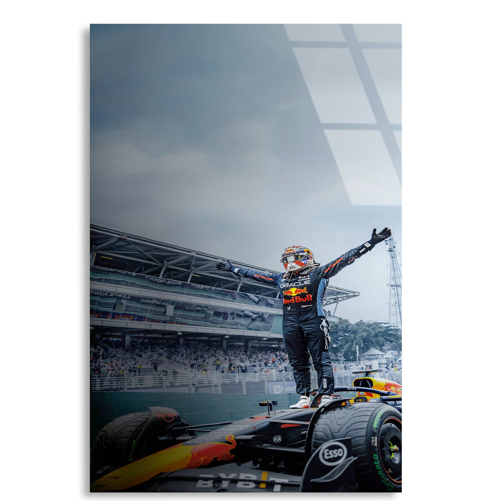 Interlagos Zafer Kutlaması F1 Cam Tablo – Formula 1 Duvar Dekoru - DEG0797