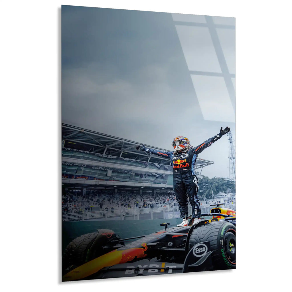 Interlagos Zafer Kutlaması F1 Cam Tablo – Formula 1 Duvar Dekoru - DEG0797
