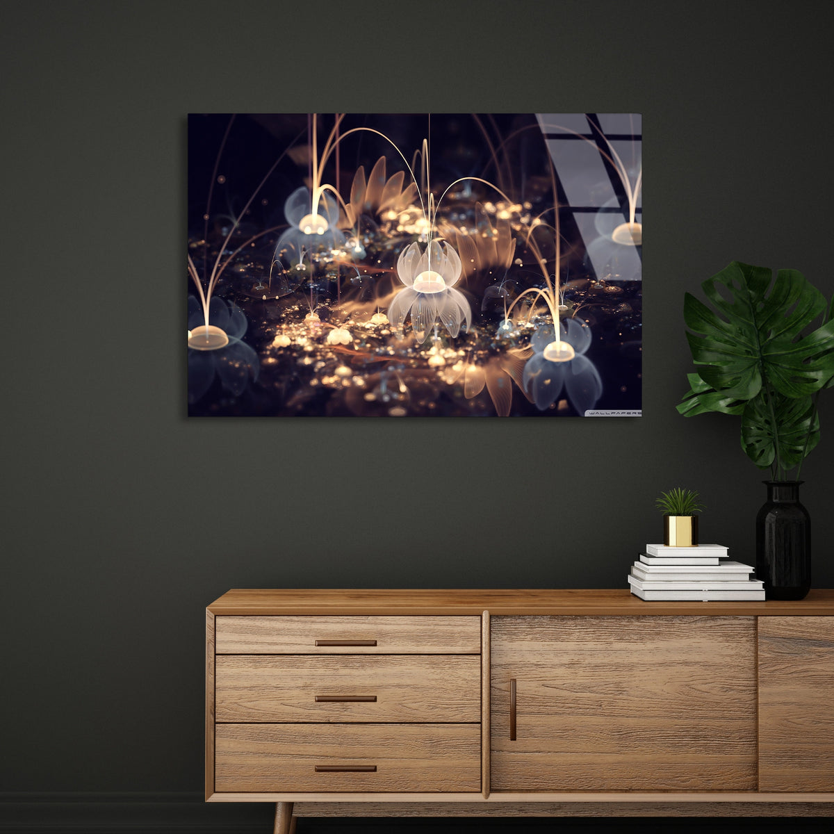 Işıltılı Bokeh Cam Tablo