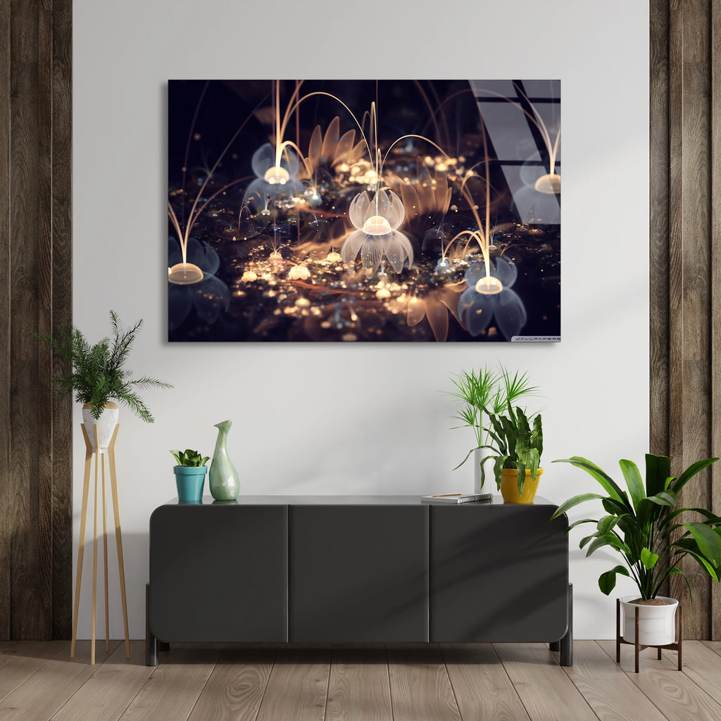 Işıltılı Bokeh Cam Tablo