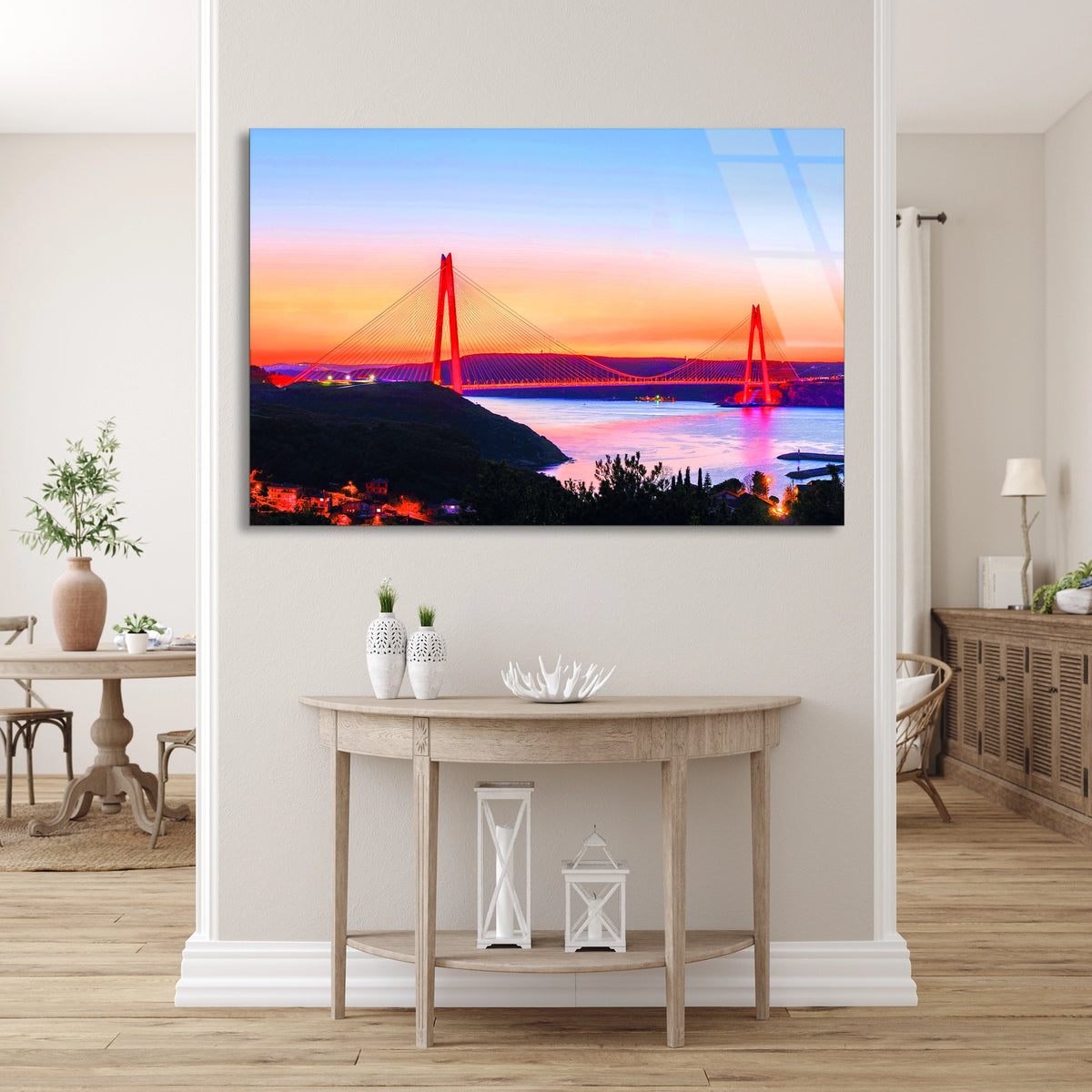 İstanbul Boğaz Köprüsü Cam Tablo