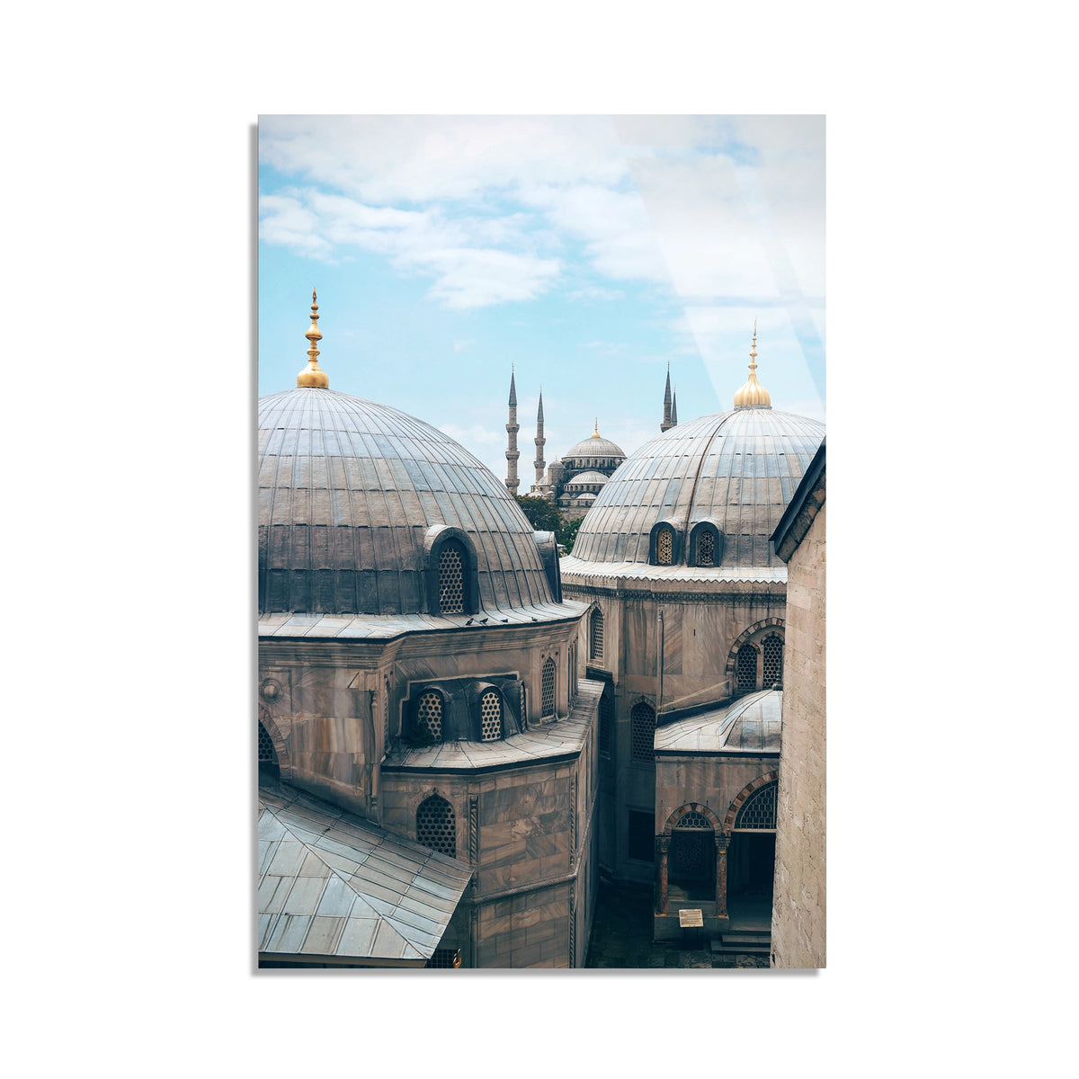 Istanbul Cami Kubbeleri Cam Tablo