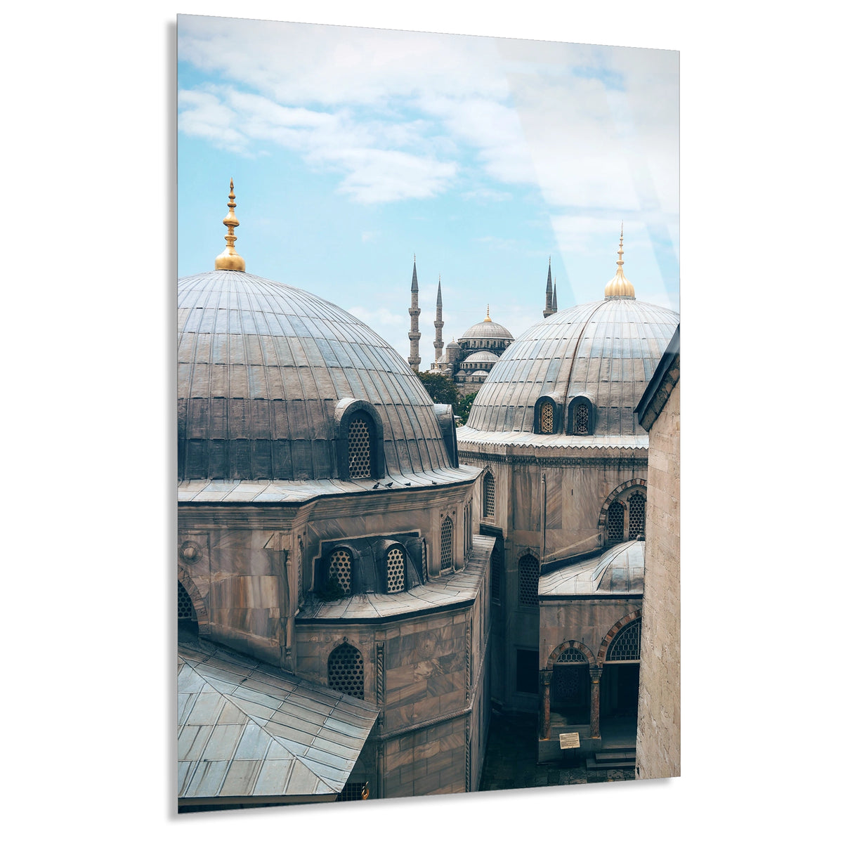 Istanbul Cami Kubbeleri Cam Tablo