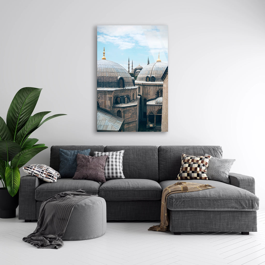 Istanbul Cami Kubbeleri Cam Tablo