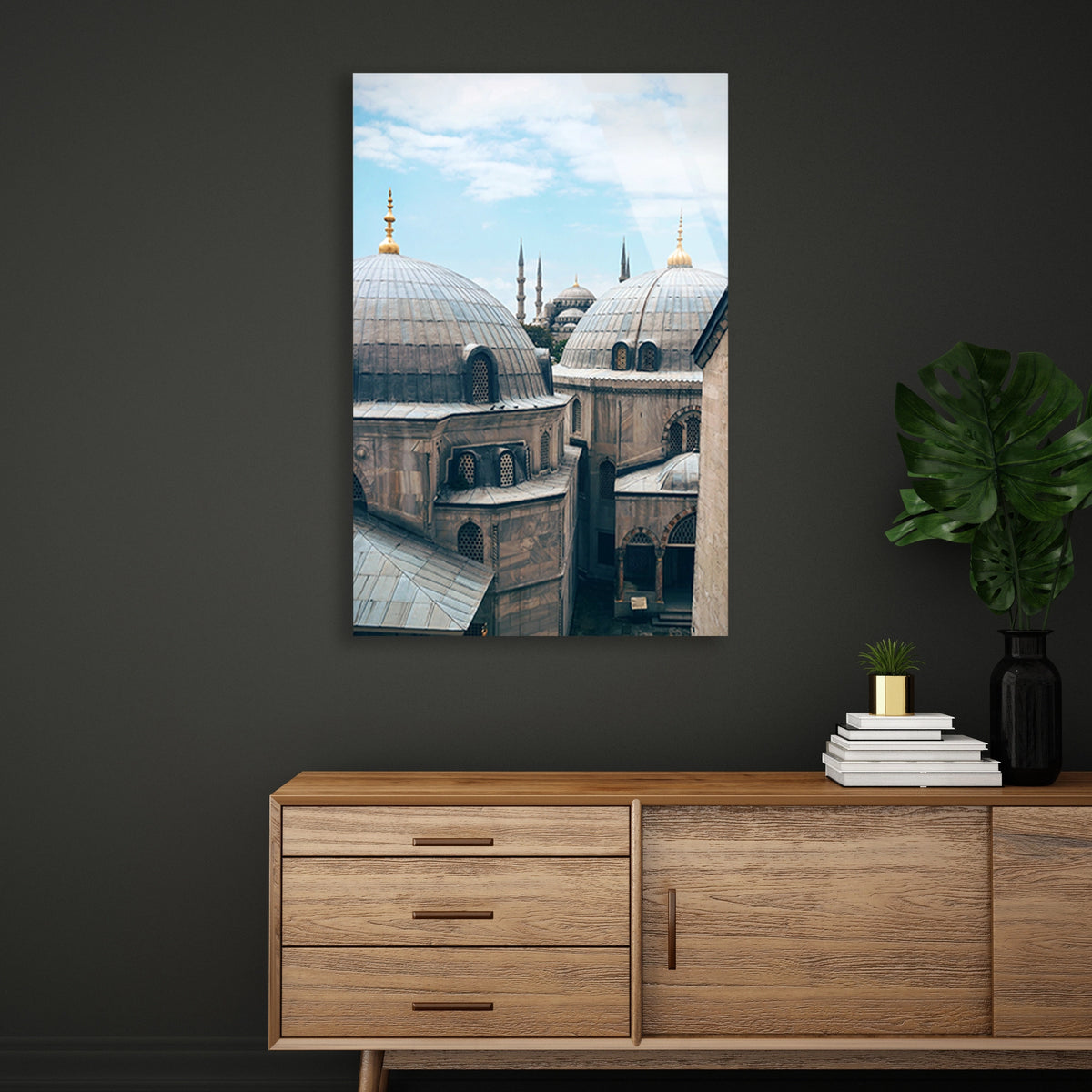 Istanbul Cami Kubbeleri Cam Tablo
