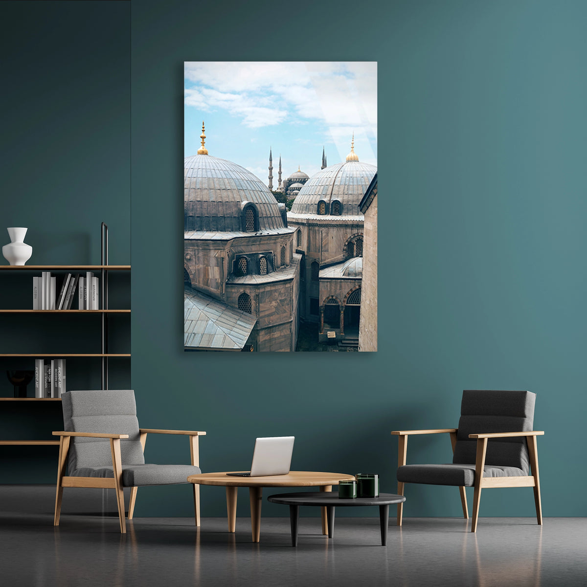 Istanbul Cami Kubbeleri Cam Tablo
