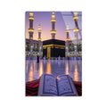 Kabe Gece Kuran Cam Tablo