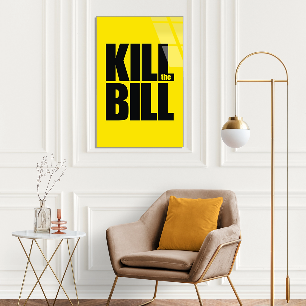 Kill Bill Yazisi Cam Tablo