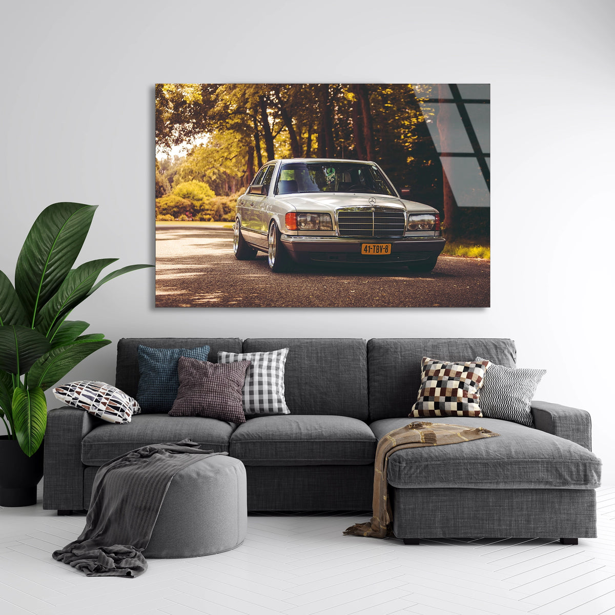 Klasik Mercedes Otomobil Cam Tablo