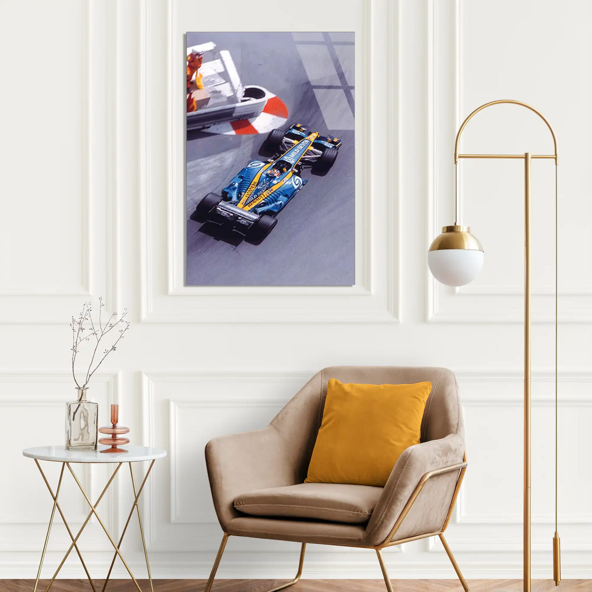 Klasik Renault F1 Aracı F1 Cam Tablo – Formula 1 Duvar Dekoru - DEG0795