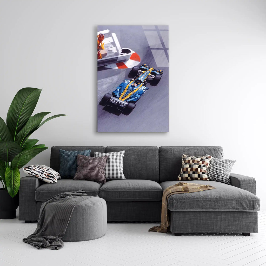 Klasik Renault F1 Aracı F1 Cam Tablo – Formula 1 Duvar Dekoru - DEG0795