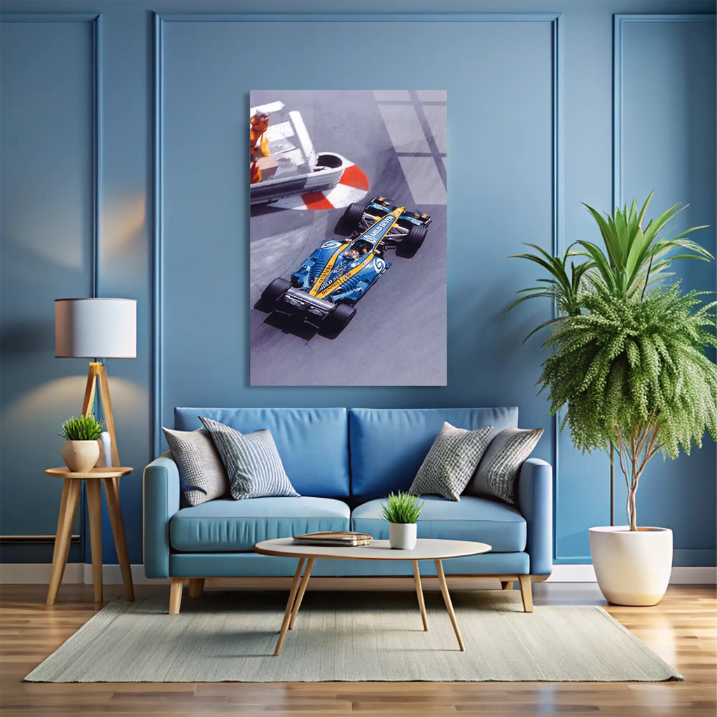 Klasik Renault F1 Aracı F1 Cam Tablo – Formula 1 Duvar Dekoru - DEG0795