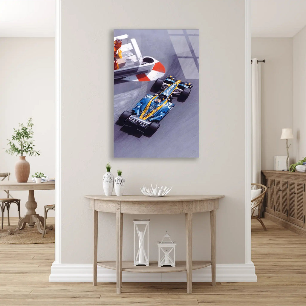 Klasik Renault F1 Aracı F1 Cam Tablo – Formula 1 Duvar Dekoru - DEG0795