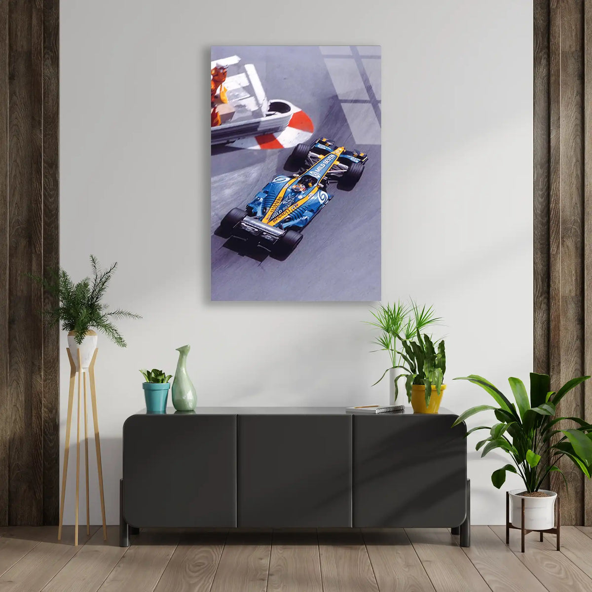 Klasik Renault F1 Aracı F1 Cam Tablo – Formula 1 Duvar Dekoru - DEG0795