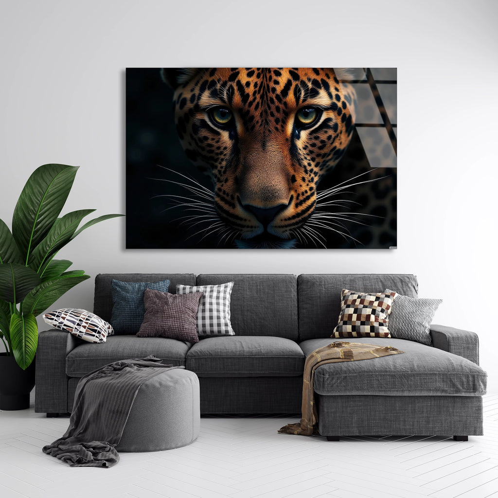 Leopar Portresi Cam Tablo