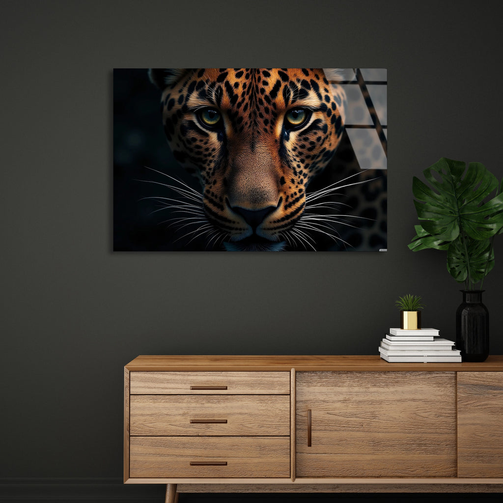Leopar Portresi Cam Tablo