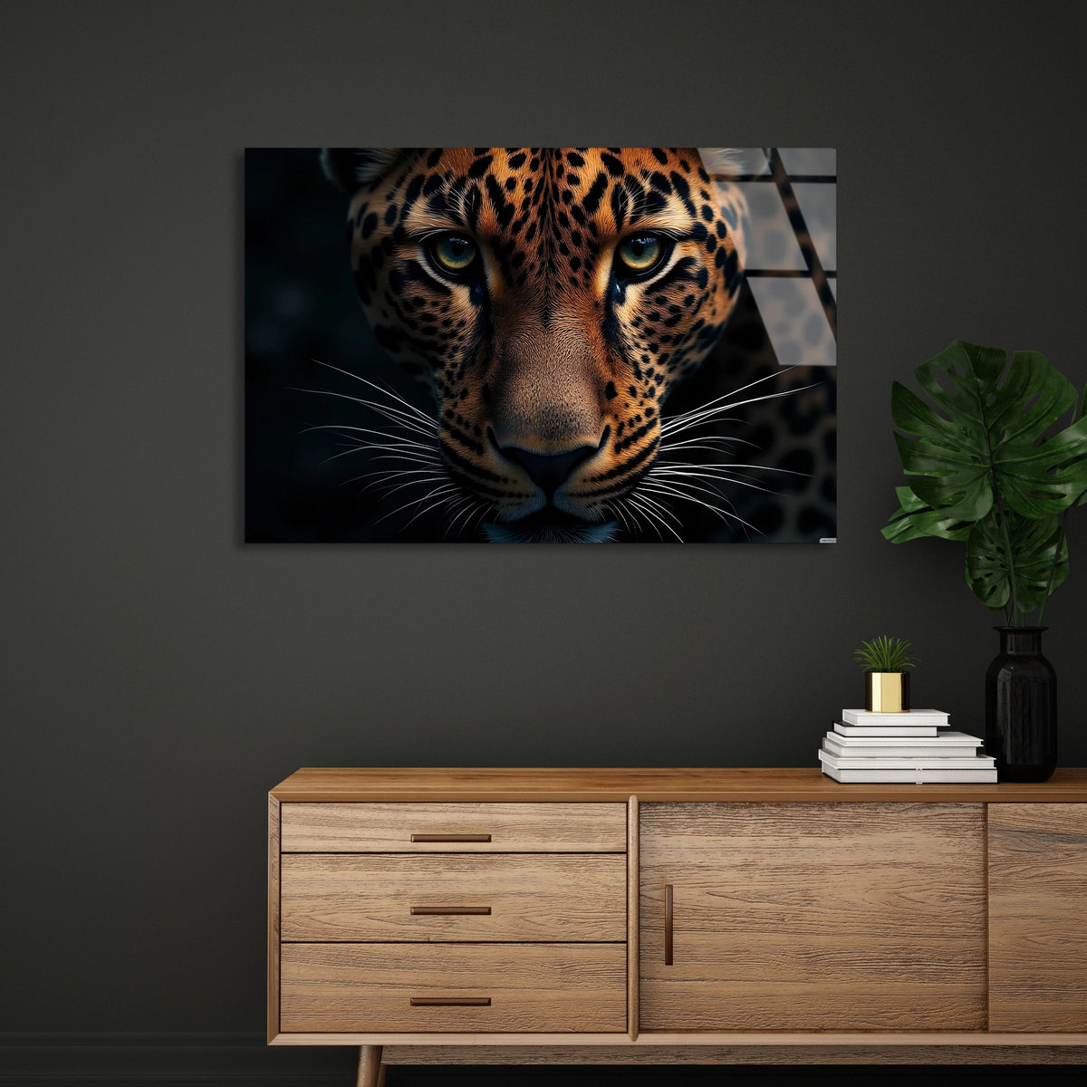 Leopar Portresi Cam Tablo