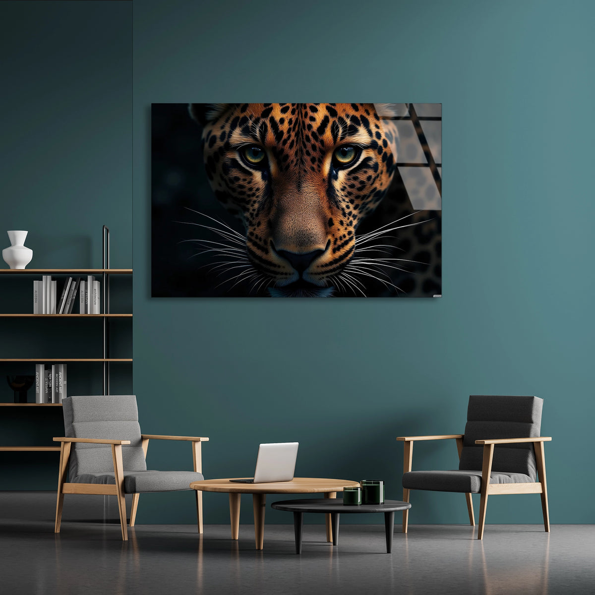 Leopar Portresi Cam Tablo