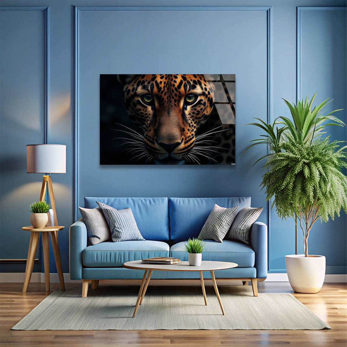 Leopar Portresi Cam Tablo
