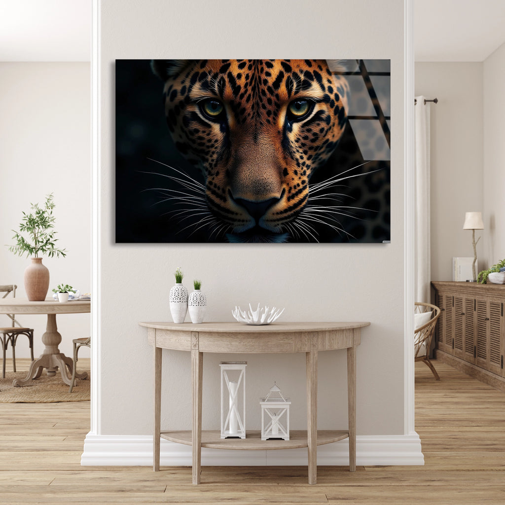 Leopar Portresi Cam Tablo