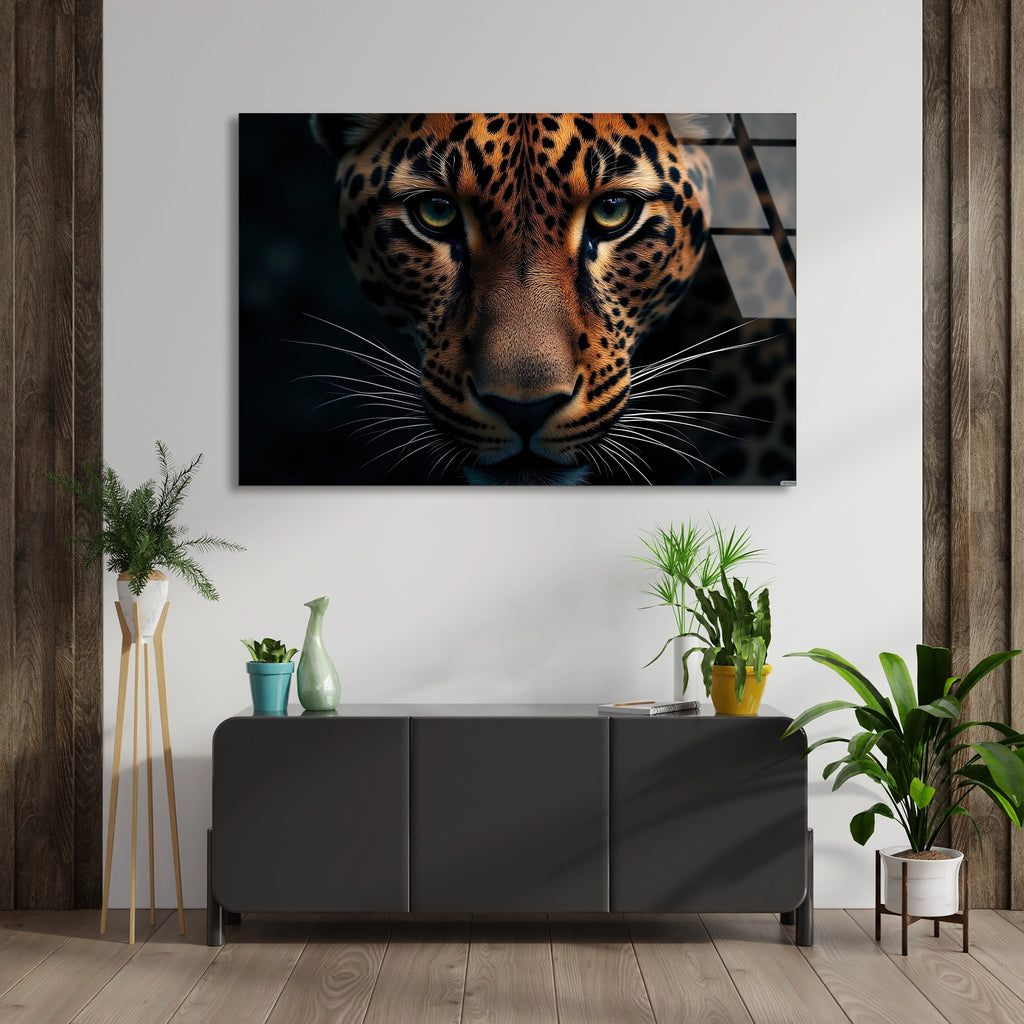Leopar Portresi Cam Tablo