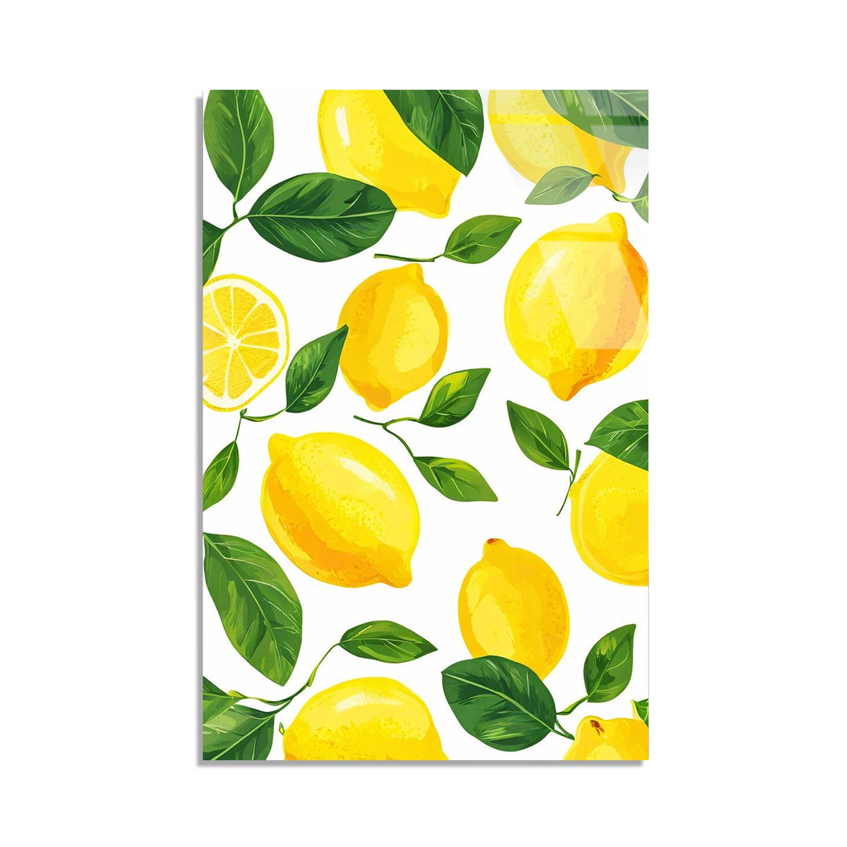 Limon Deseni Cam Tablo
