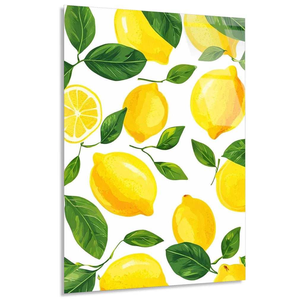 Limon Deseni Cam Tablo