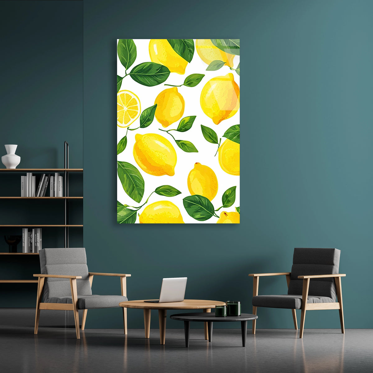 Limon Deseni Cam Tablo