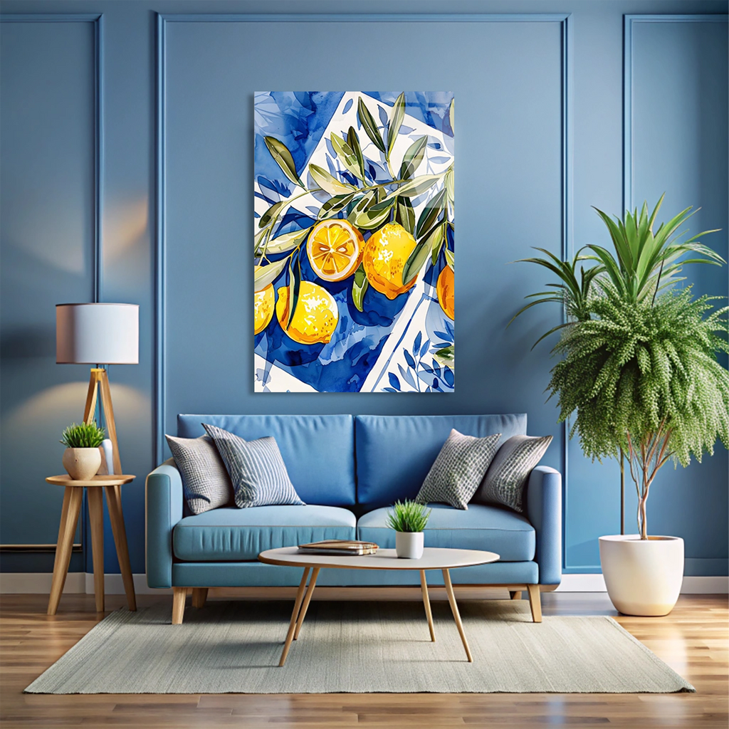 Limon Illustrasyon Cam Tablo