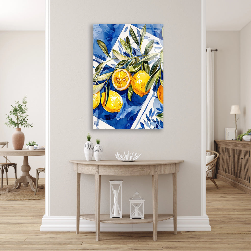 Limon Illustrasyon Cam Tablo