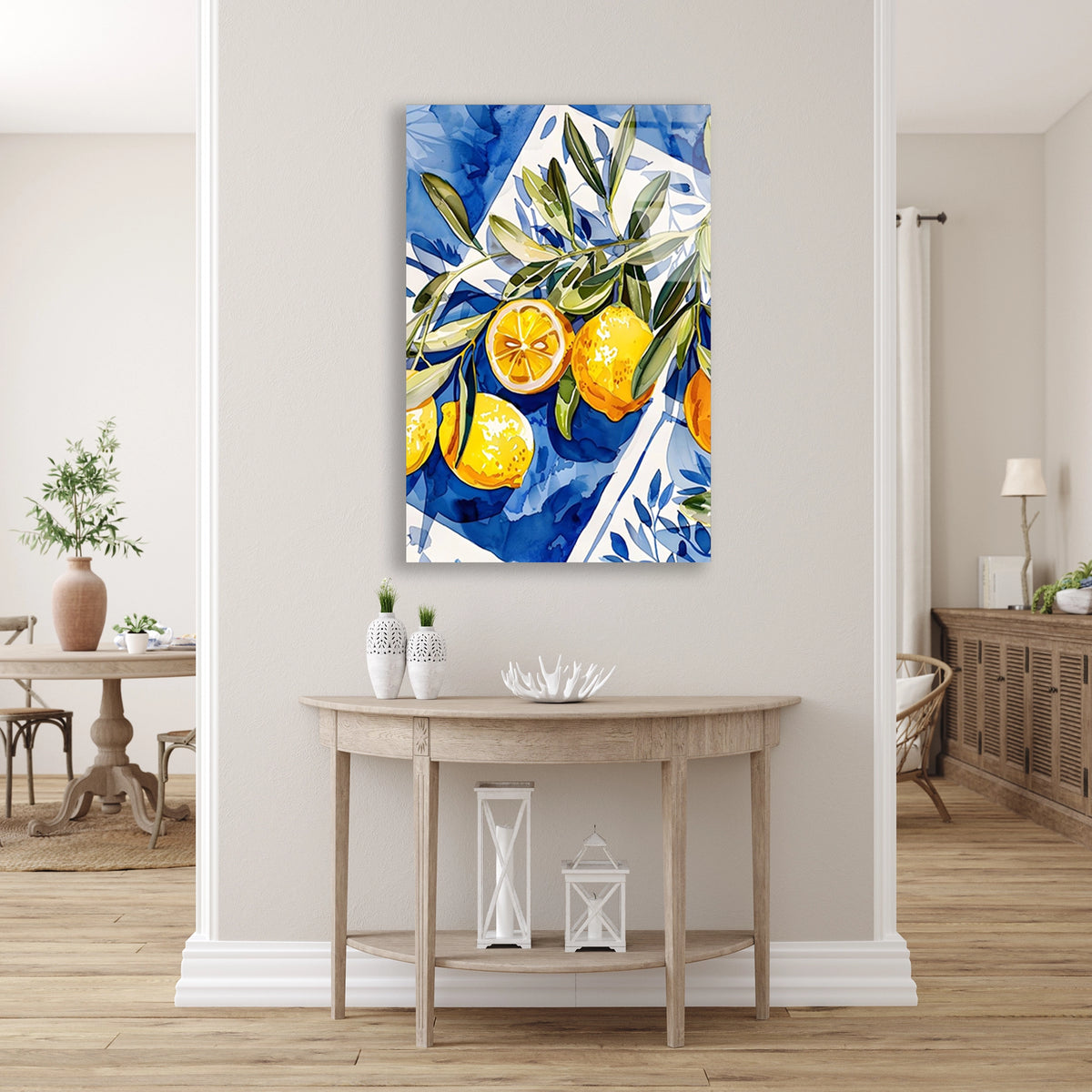 Limon Illustrasyon Cam Tablo