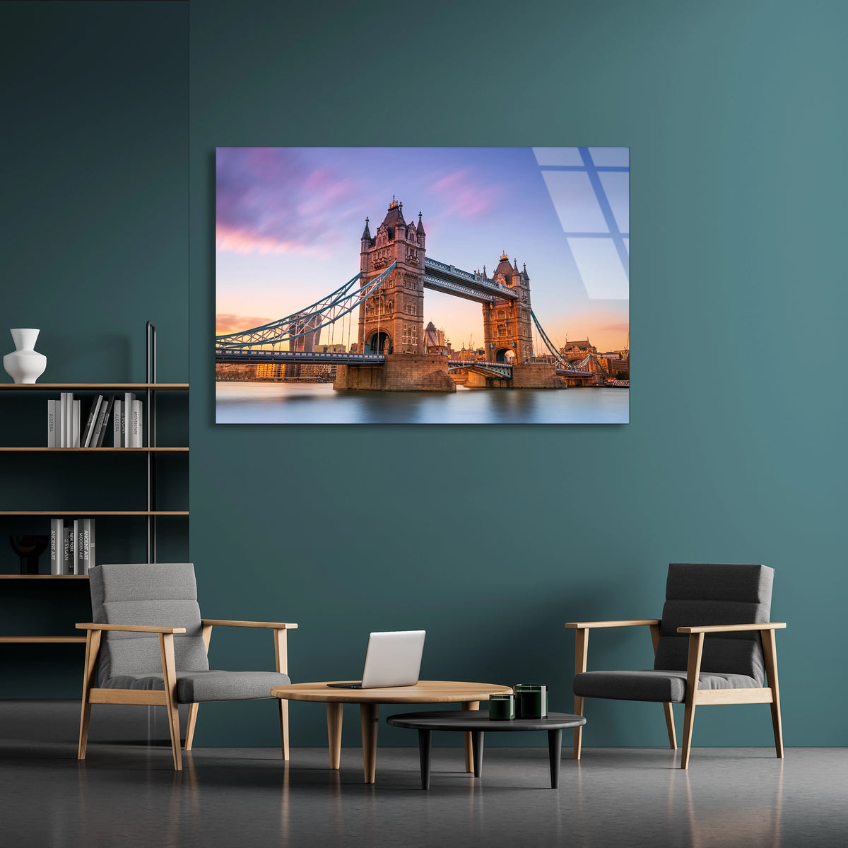 Londra Tower Köprüsü Cam Tablo