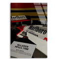 McLaren MP4/4 1988 Klasik F1 Cam Tablo – Formula 1 Duvar Dekoru - DEG0781