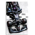 Mercedes 44 Üstten Görünüm F1 Cam Tablo – Formula 1 Duvar Dekoru - DEG0856