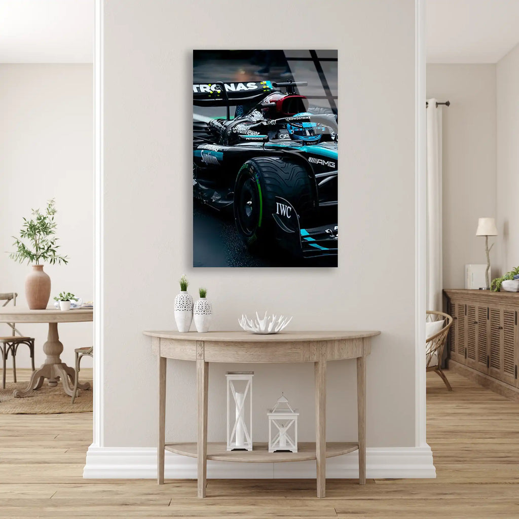Mercedes Arka Görünüm F1 Cam Tablo – Formula 1 Duvar Dekoru - DEG0834