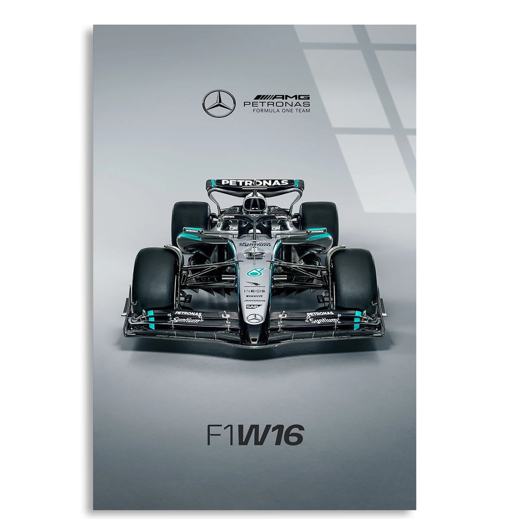 Mercedes F1 W16 Önden F1 Cam Tablo – Formula 1 Duvar Dekoru - DEG0863
