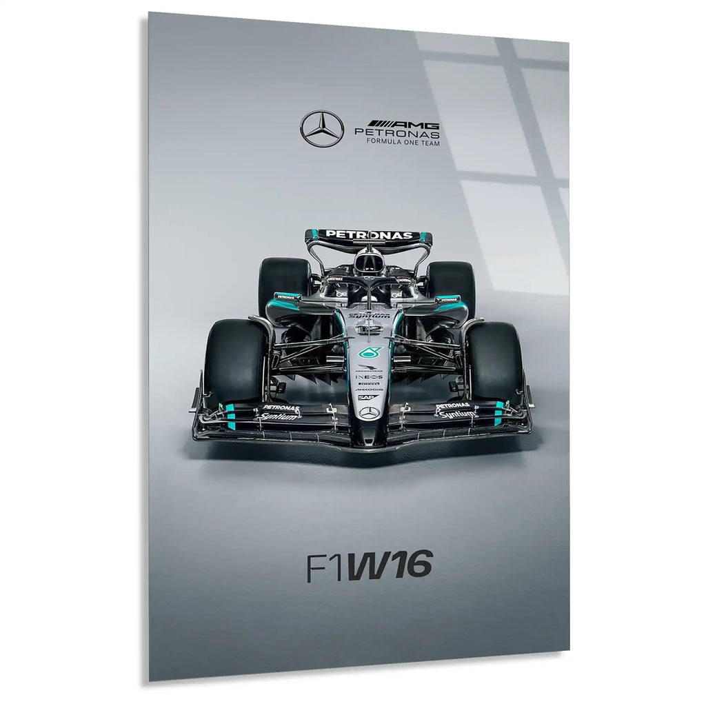 Mercedes F1 W16 Önden F1 Cam Tablo – Formula 1 Duvar Dekoru - DEG0863