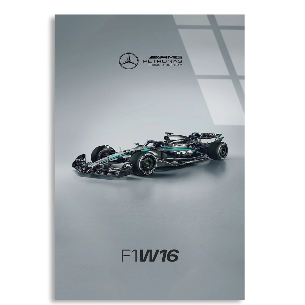 Mercedes F1 W16 Yan F1 Cam Tablo – Formula 1 Duvar Dekoru - DEG0864