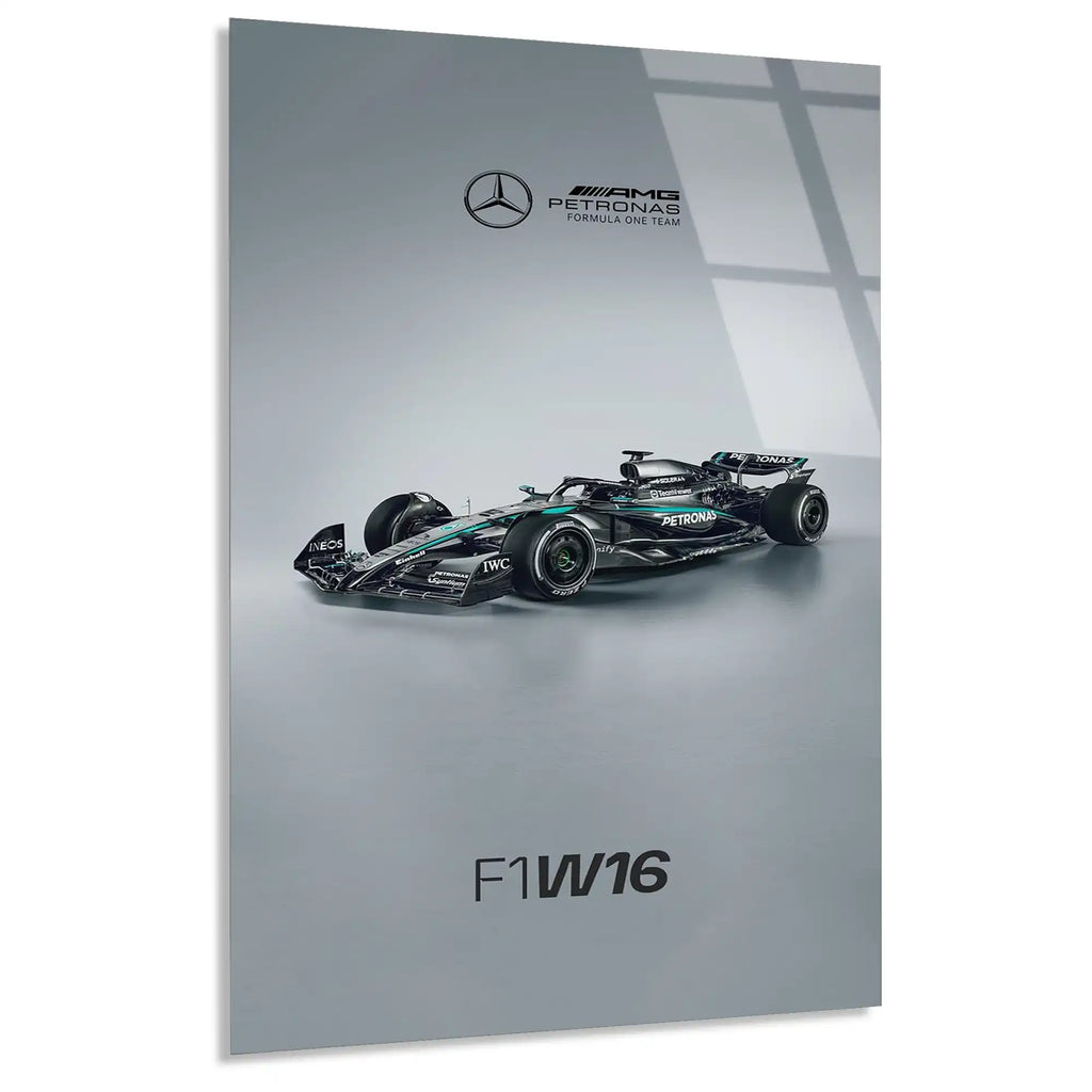 Mercedes F1 W16 Yan F1 Cam Tablo – Formula 1 Duvar Dekoru - DEG0864
