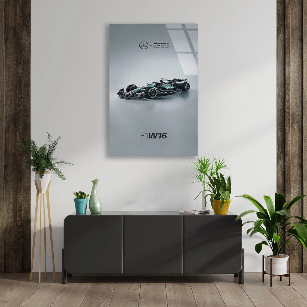 Mercedes F1 W16 Yan F1 Cam Tablo – Formula 1 Duvar Dekoru - DEG0864
