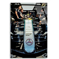 Mercedes Garaj Anı F1 Cam Tablo – Formula 1 Duvar Dekoru - DEG0871